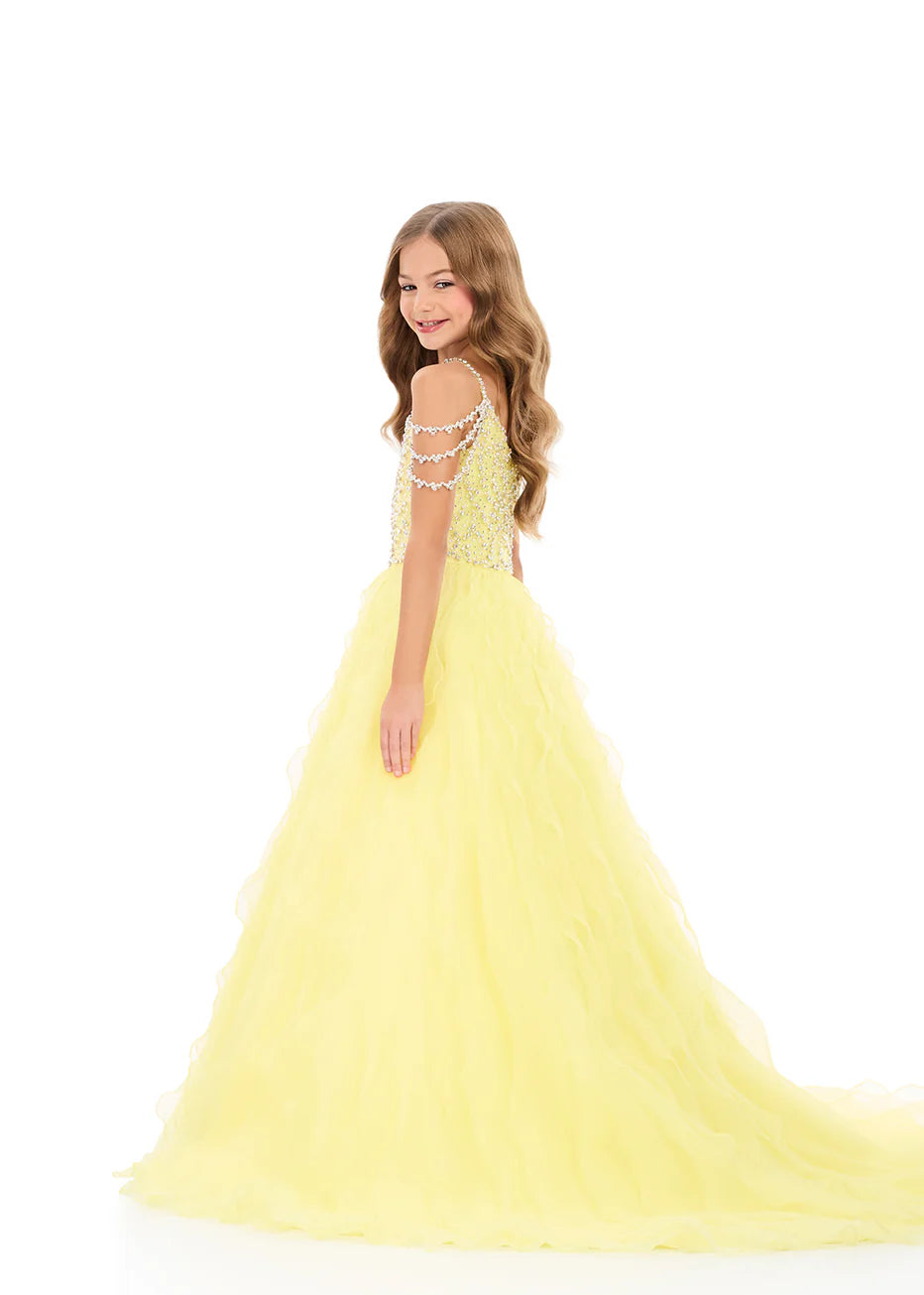 ASHLEYlauren Kids Organza Ball Gown 8382