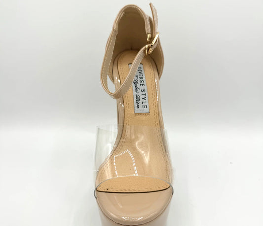 Platform Chunky Heel - PL Lucite Cashew