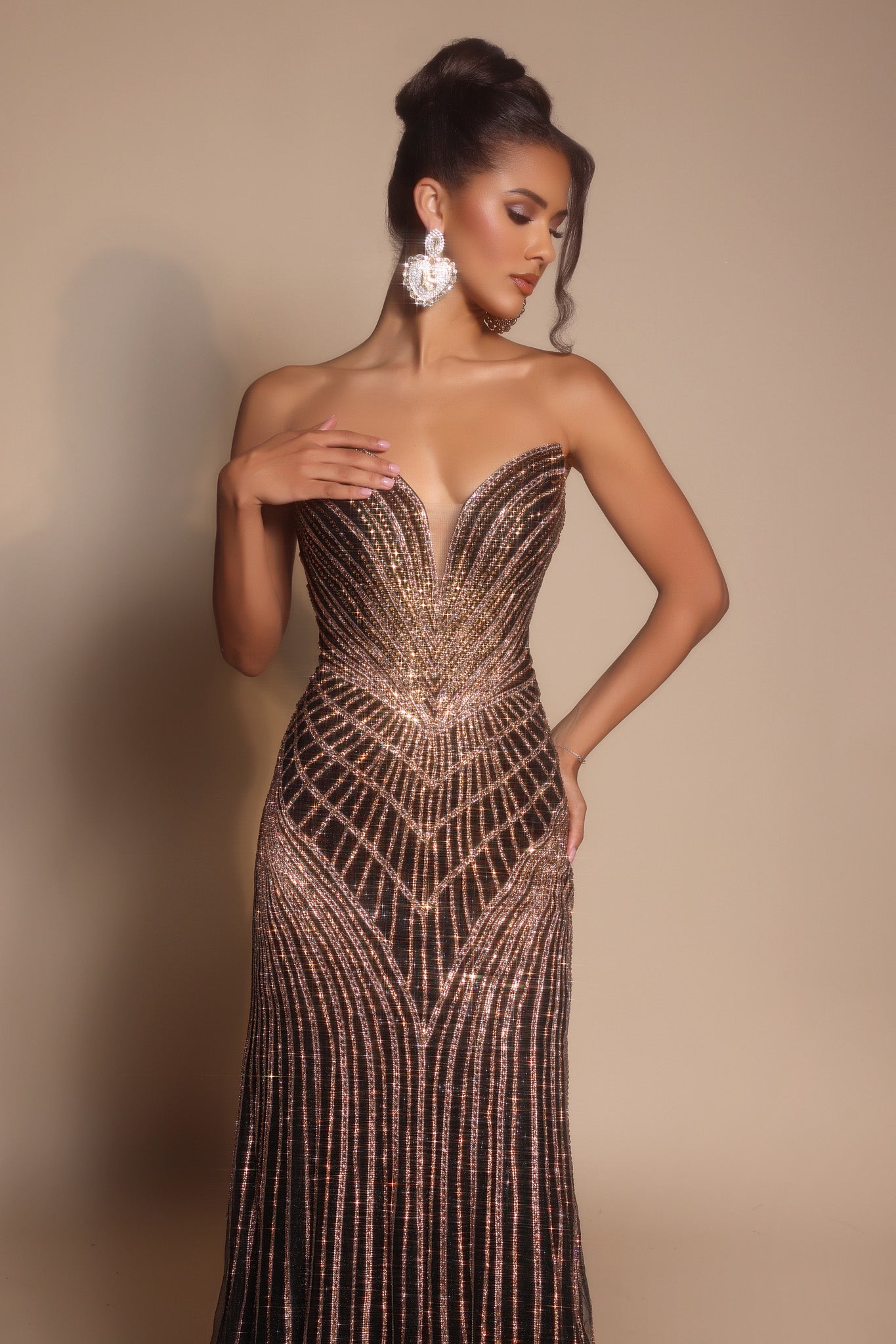 Portia and Scarlett Beaded Prom Dress PS26004