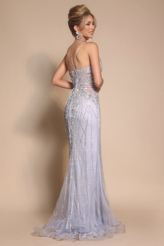 Portia and Scarlett Silver Prom Dress PS26033