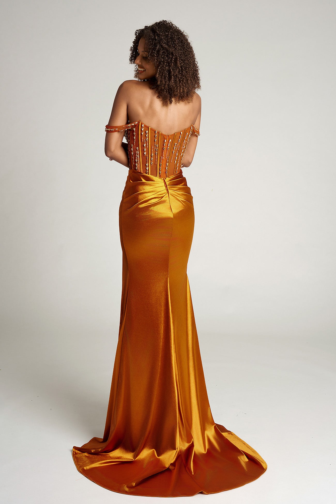 Portia and Scarlett Beaded Corset Prom Dress PS26046