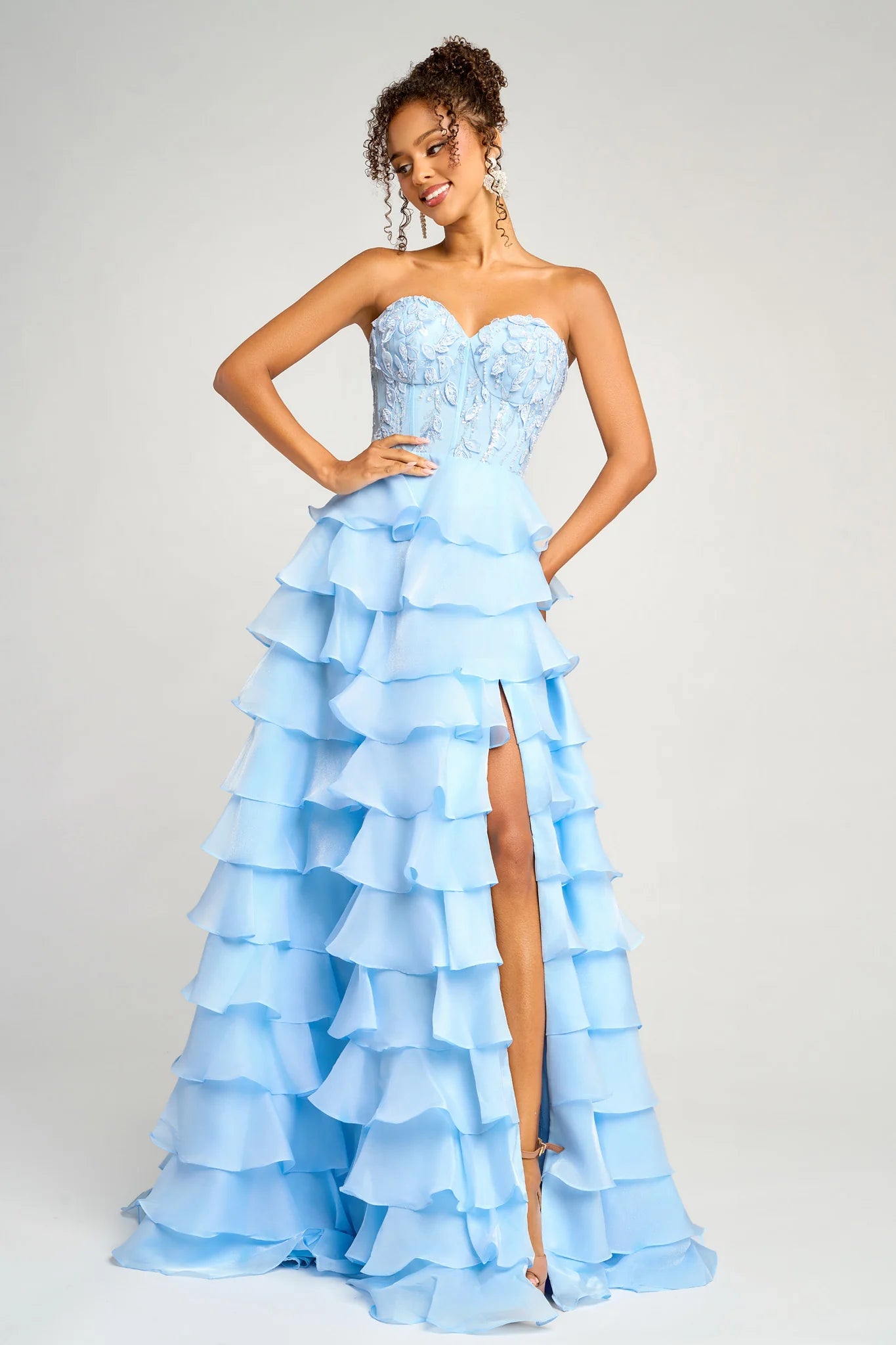 Portia and Scarlett Strapless Chiffon Prom Dress PS26048