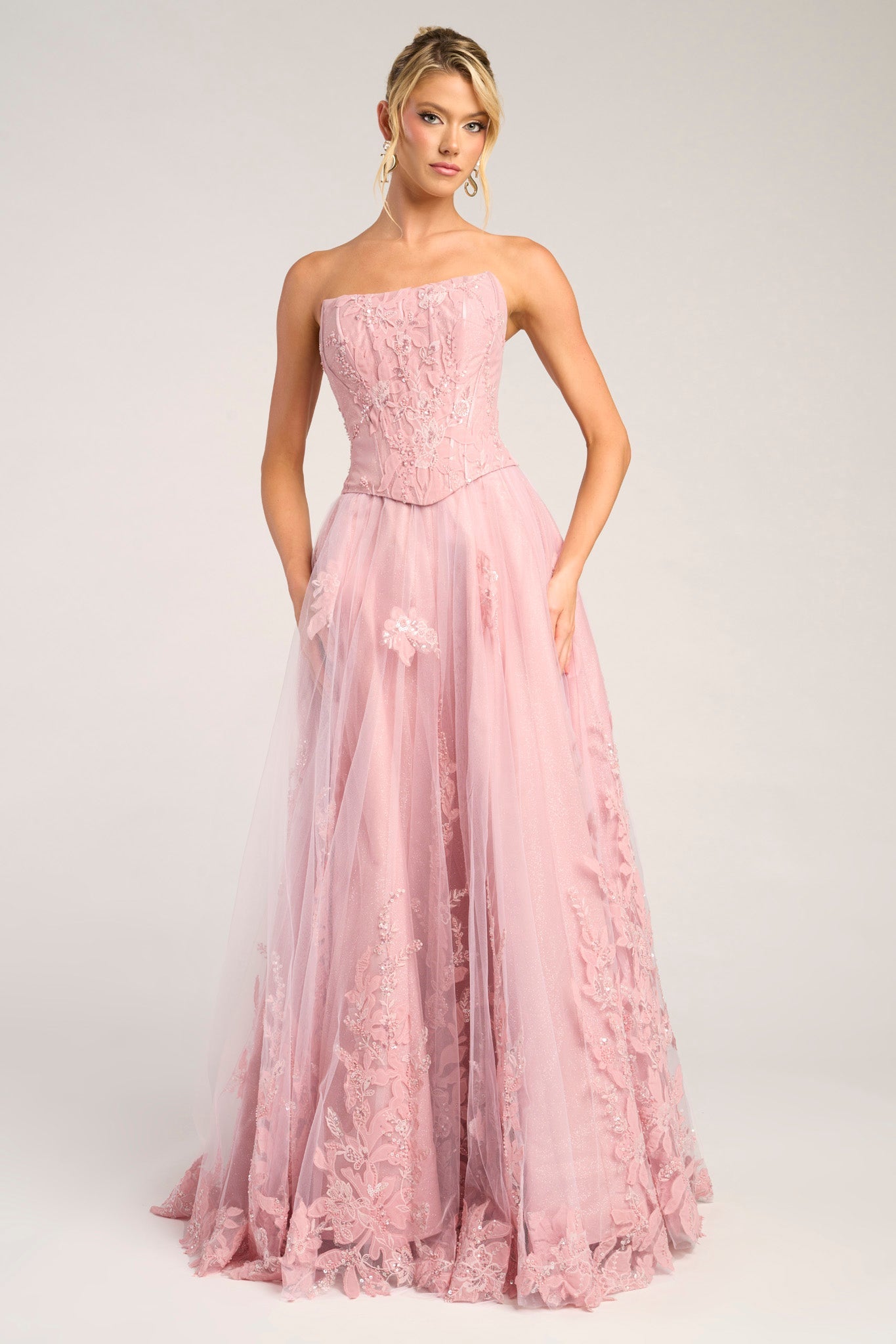 Portia and Scarlett Two Piece A-line Lace Prom Dress PS26061