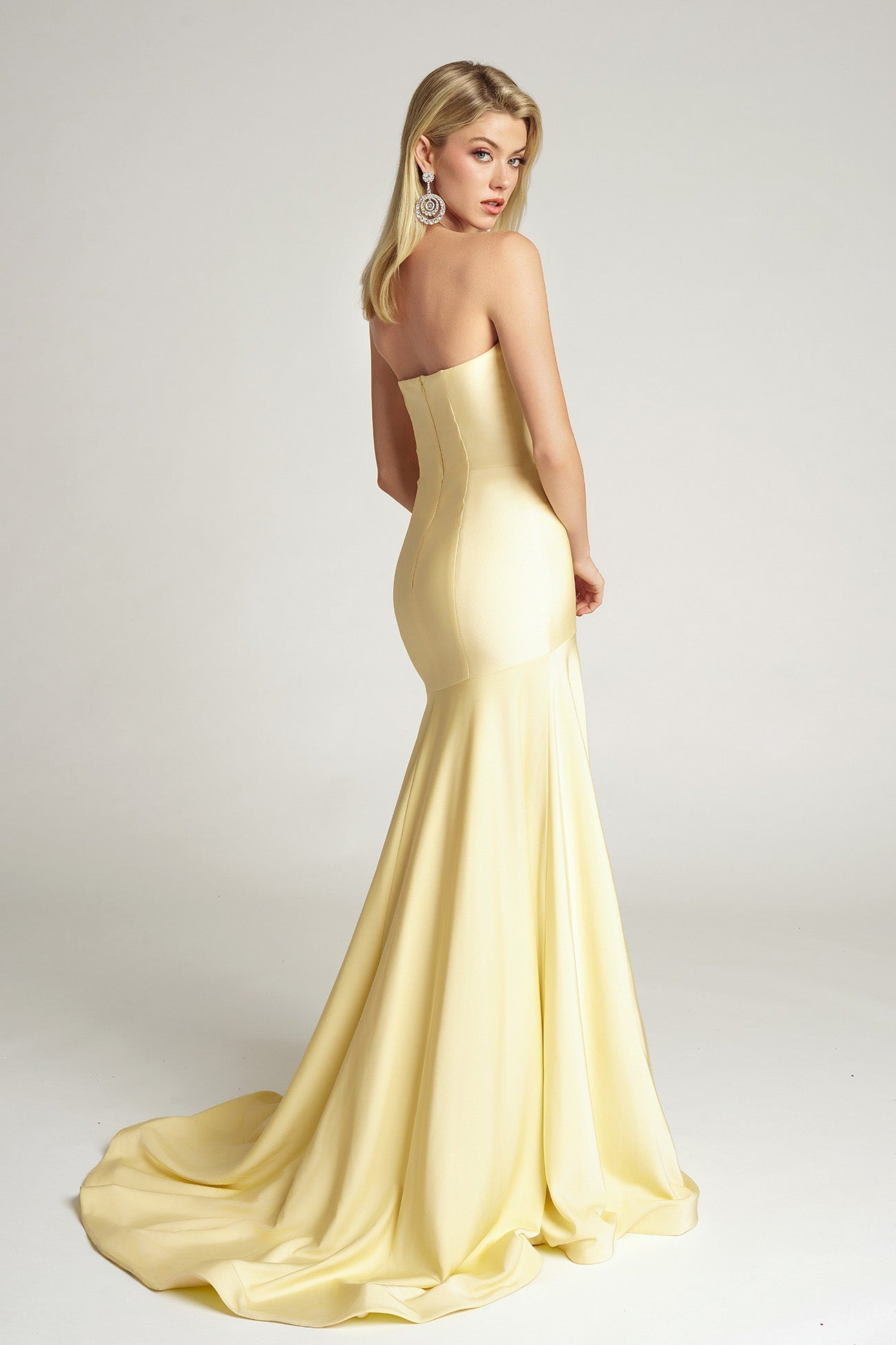 Portia and Scarlett Simple Strapless Mermaid Prom Dress PS26101