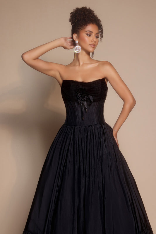 Portia and Scarlett Strapless Bow Prom Dress PS26148