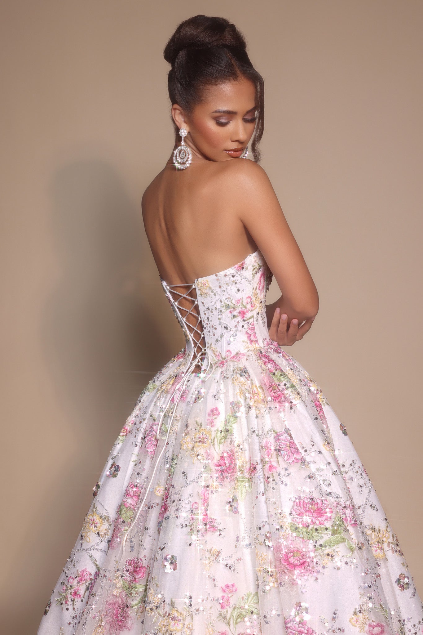 Portia and Scarlett Floral Ball Gown PS26215