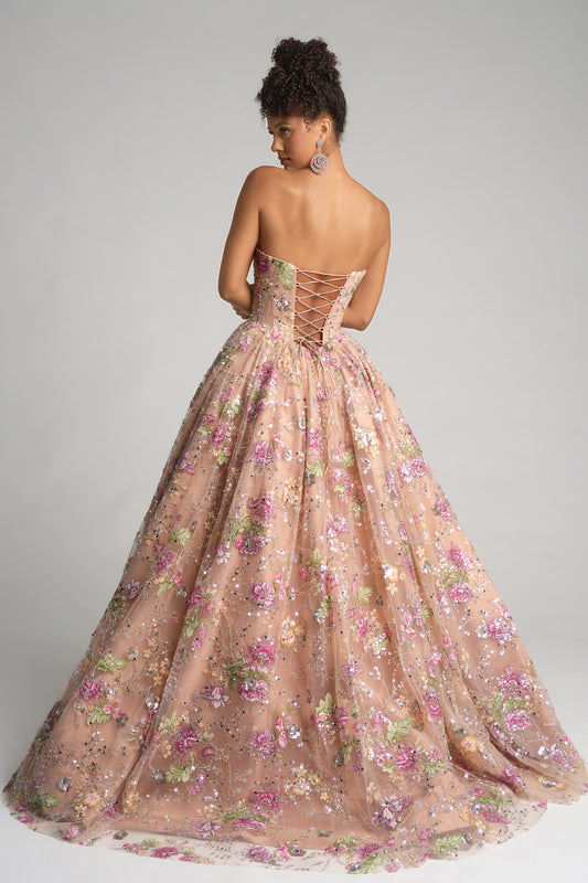 Portia and Scarlett Floral Ball Gown PS26215