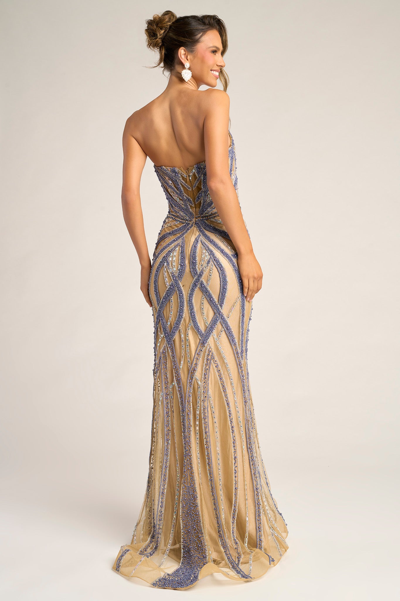 Portia and Scarlett Plunging Beaded Prom Dress PS26401C