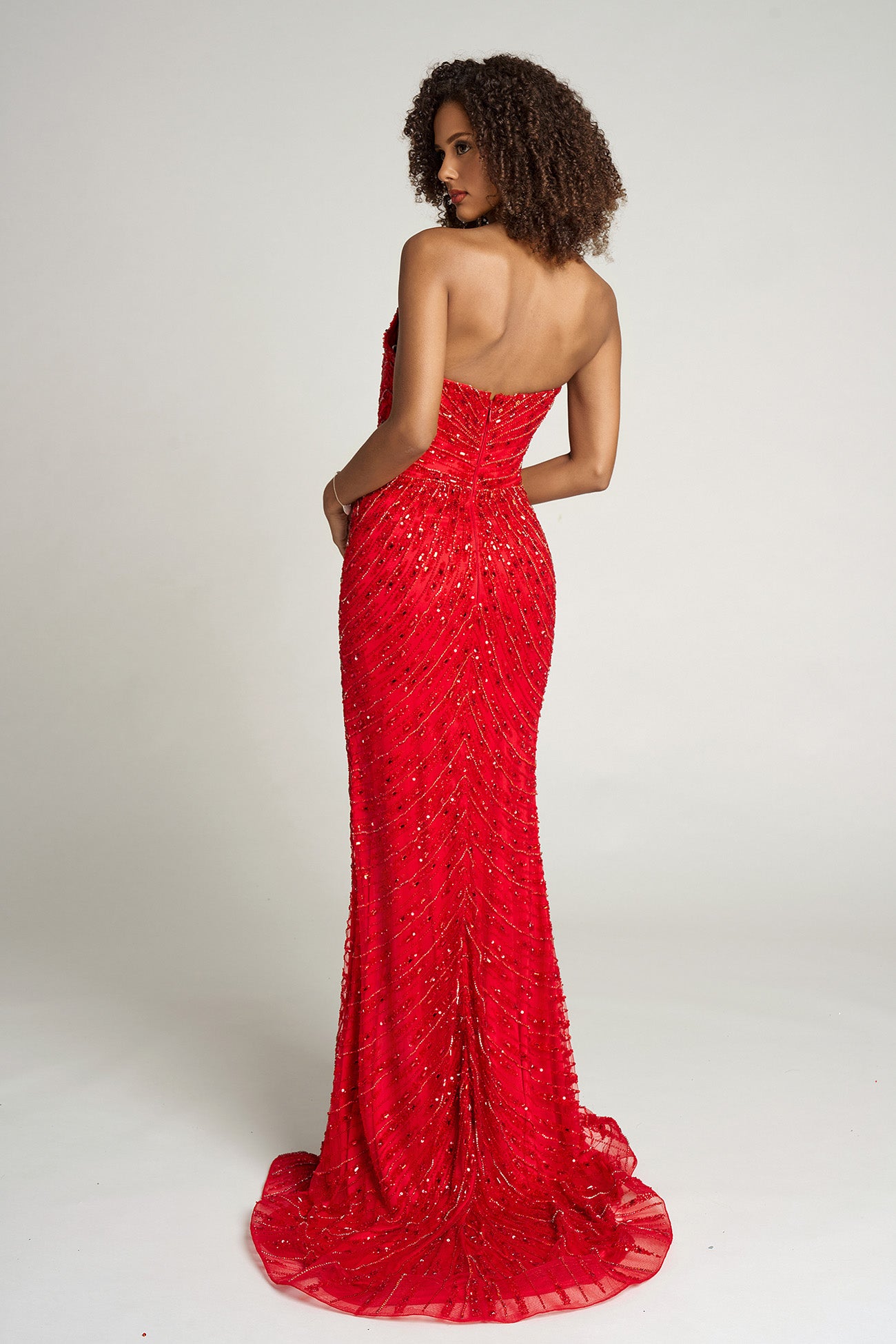 Portia and Scarlett Strapless Beaded Prom Dress PS26421C