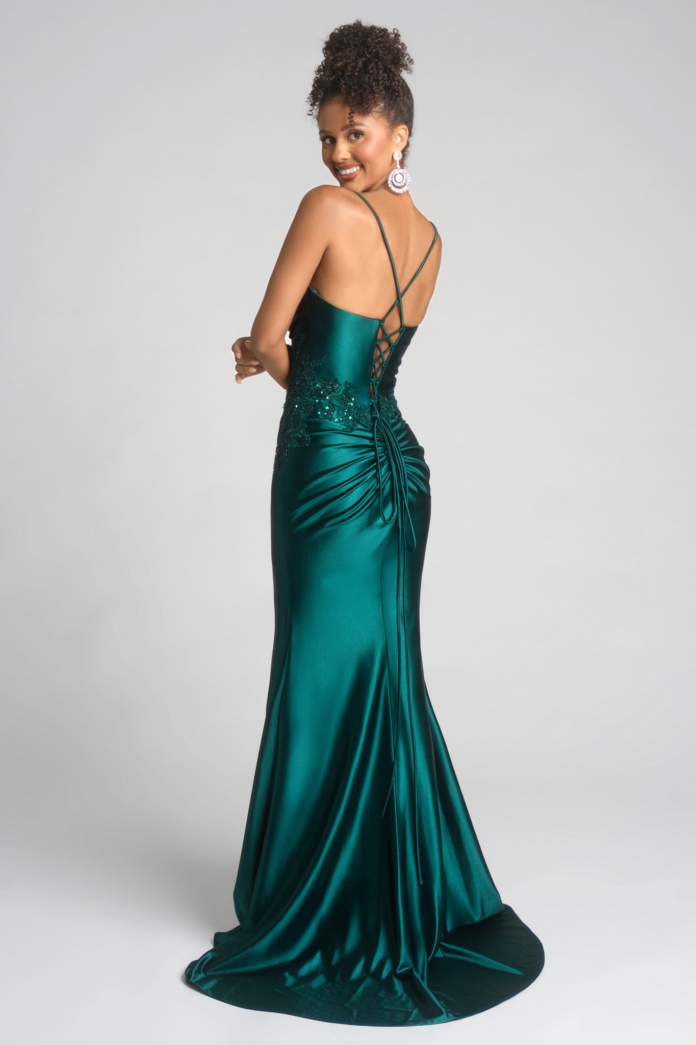 Portia and Scarlett Strapless Corset Beaded Prom Dress XO136