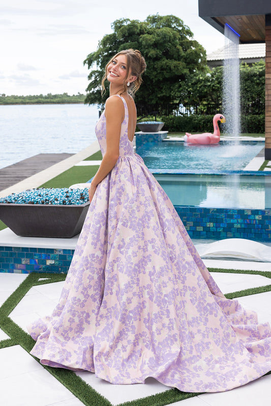 Portia and Scarlett Square Neck A-Line Prom Dress XO185