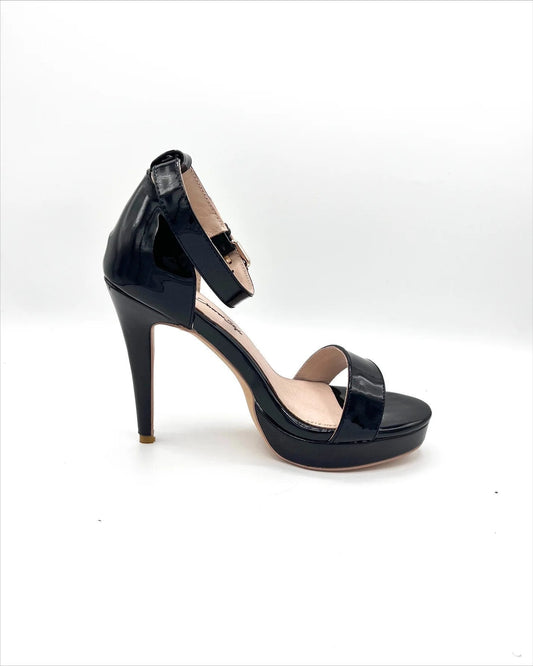 Classic Ankle Strap Heel- Onyx