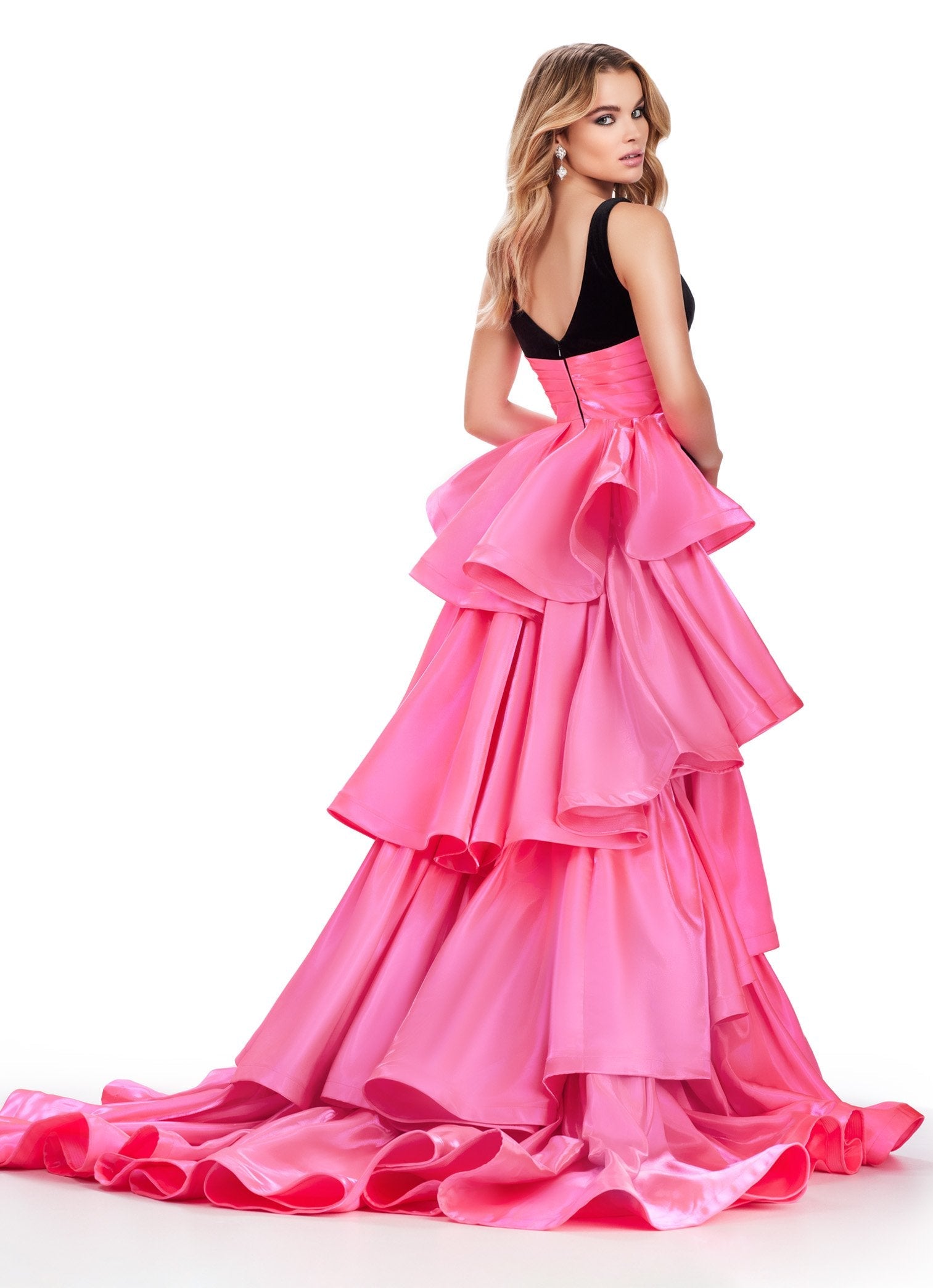 ASHLEYlauren 11643 - Black/Hot Pink Flirt Prom & Pageant ASHLEYlauren 11643 - Black/Hot Pink Flirt Prom & Pageant