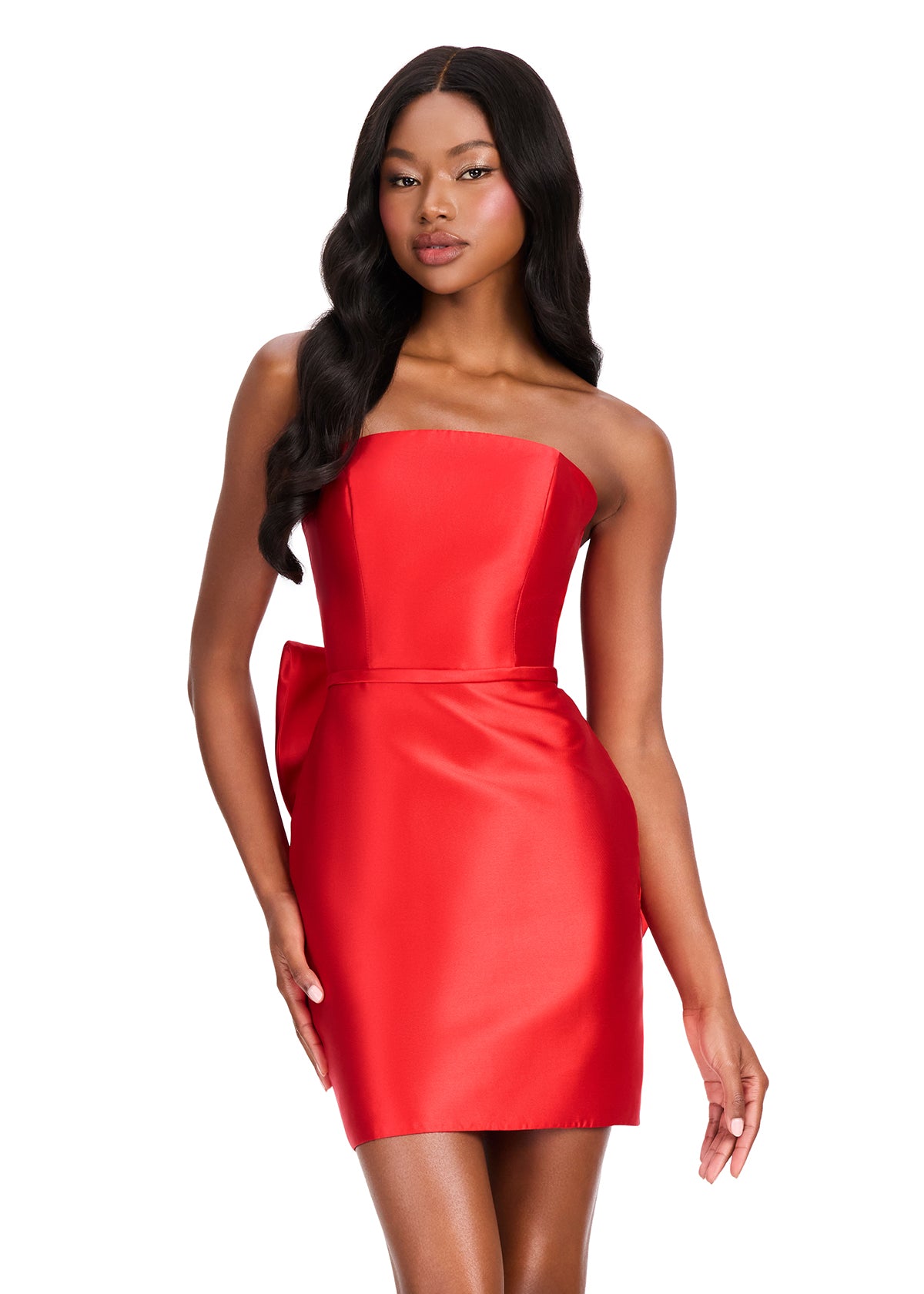 ASHLEYlauren 40024 - Mikado Bow Cocktail Dress