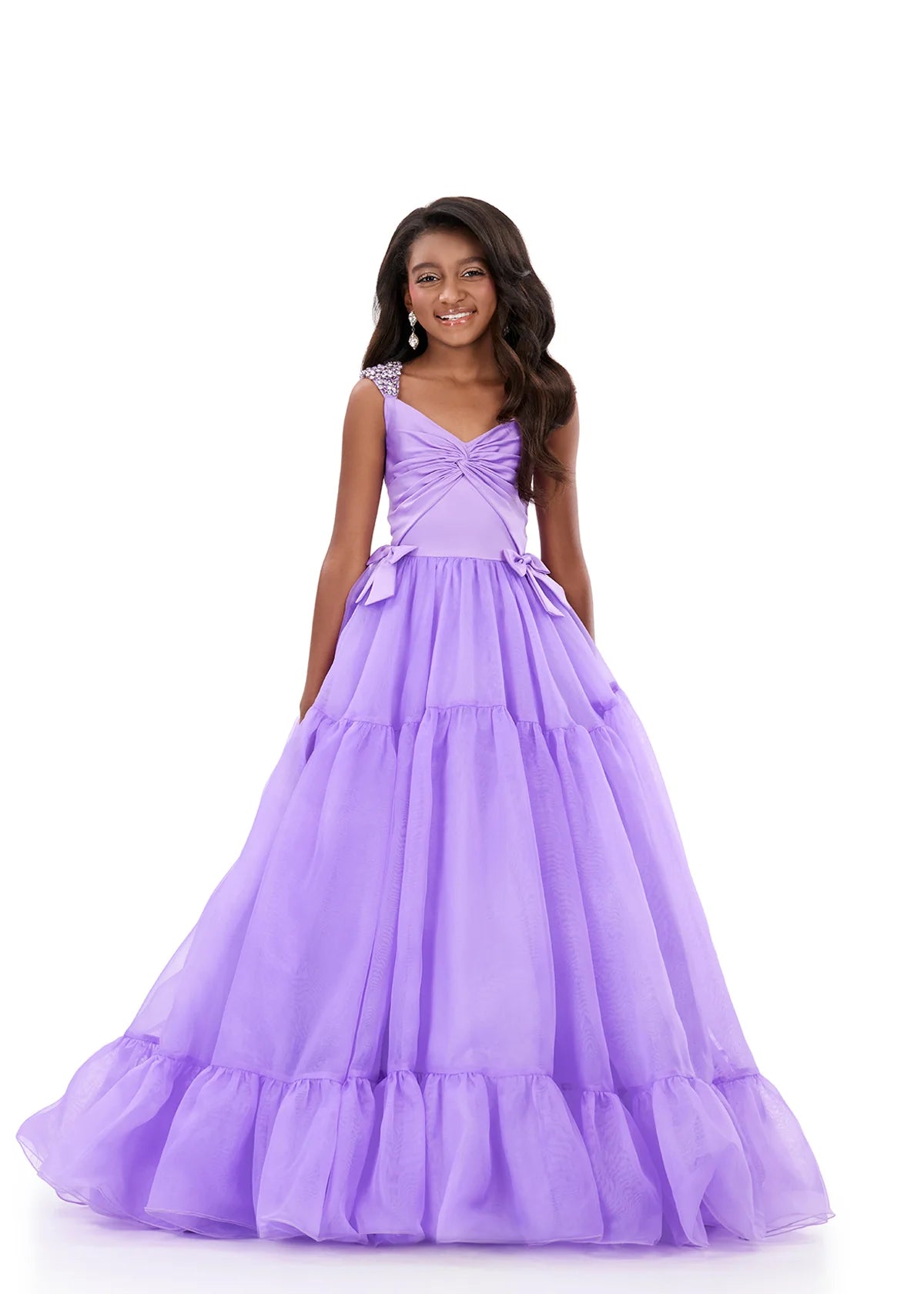 ASHLEYlauren Kids Organza Ball Gown 8340