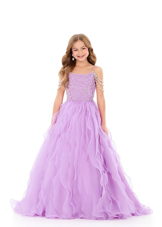 ASHLEYlauren Kids Organza Ball Gown 8382