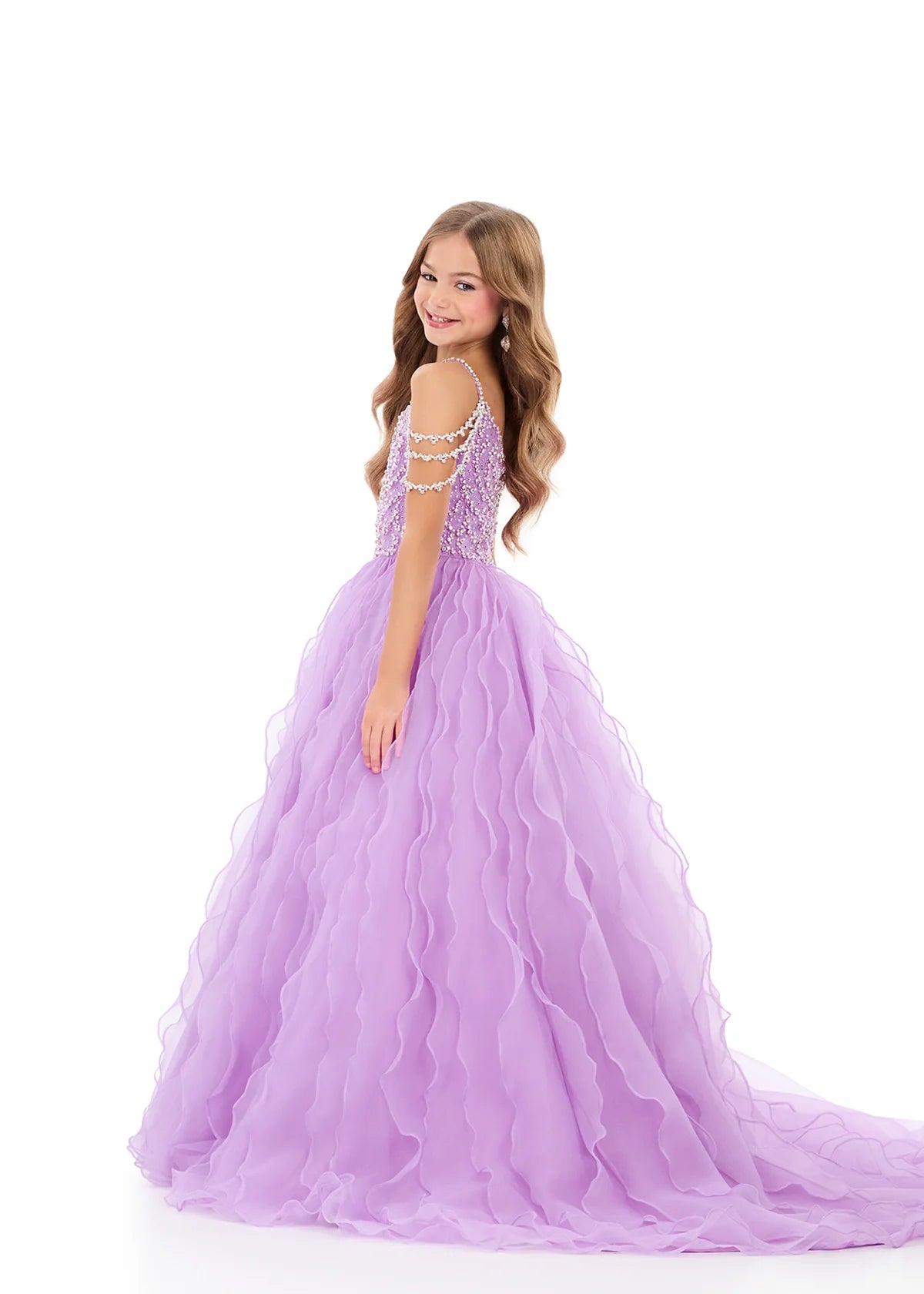 ASHLEYlauren Kids Organza Ball Gown 8382
