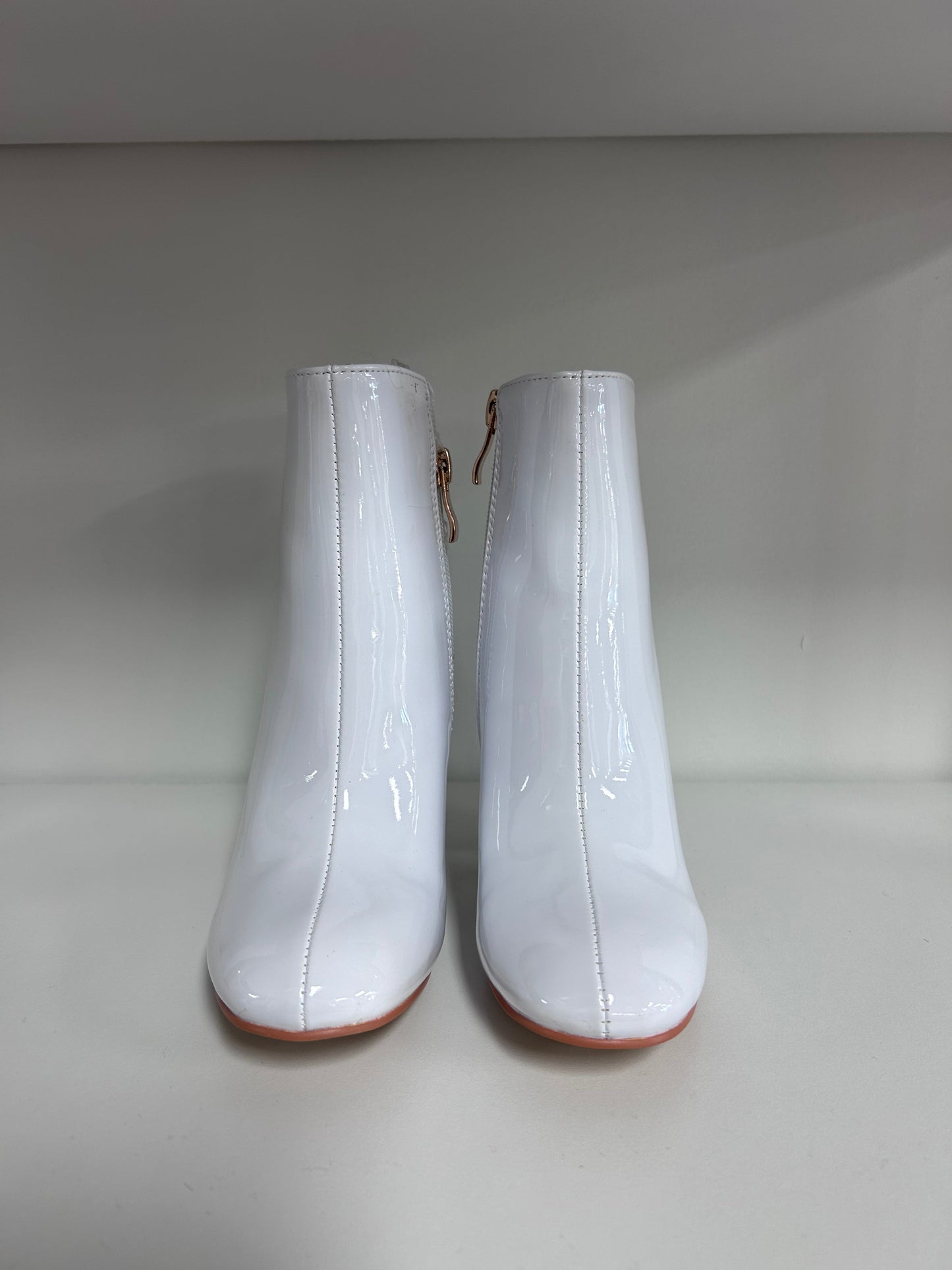 Kids White Leather Bootie