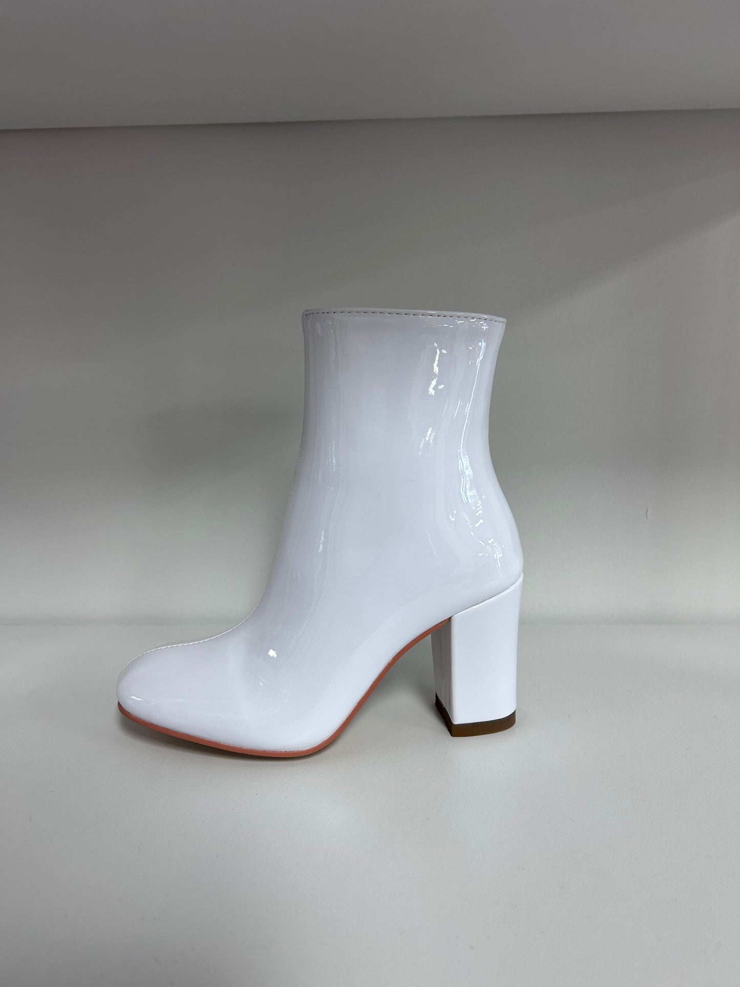 Kids White Leather Bootie