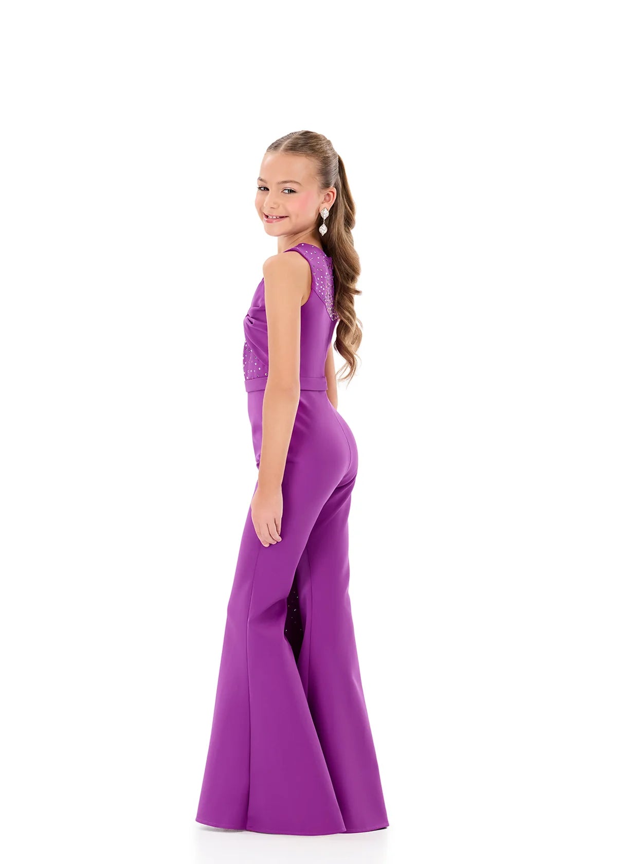 ASHLEYlauren Kids Scuba Ruffle Jumpsuit 8341