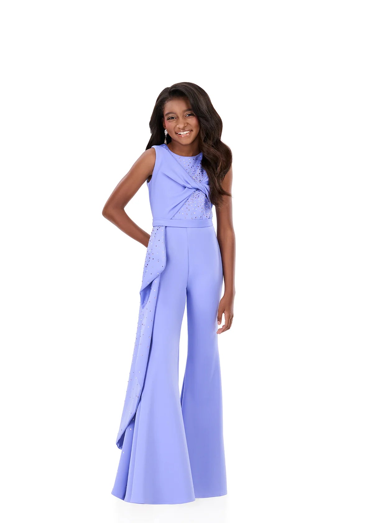ASHLEYlauren Kids Scuba Ruffle Jumpsuit 8341