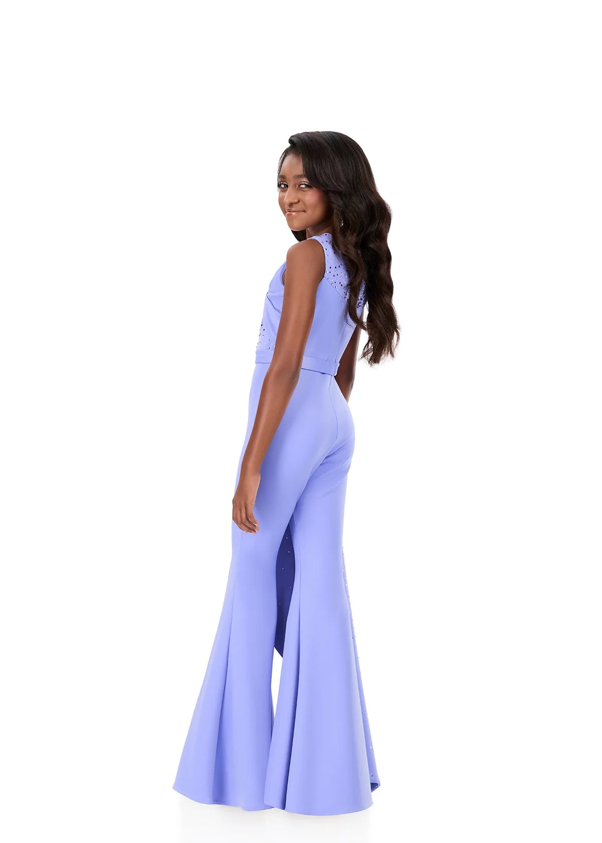 ASHLEYlauren Kids Scuba Ruffle Jumpsuit 8341