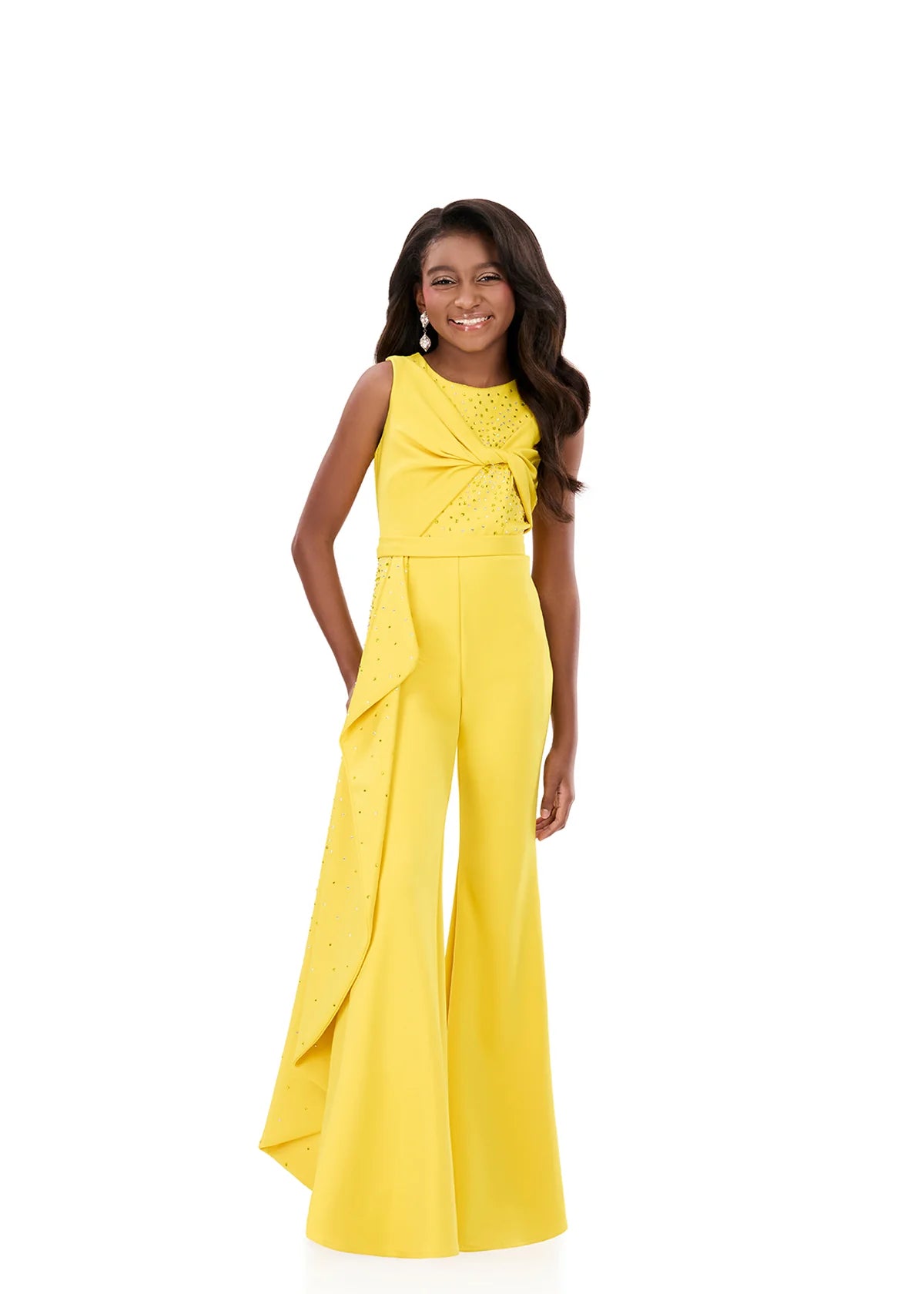 ASHLEYlauren Kids Scuba Ruffle Jumpsuit 8341