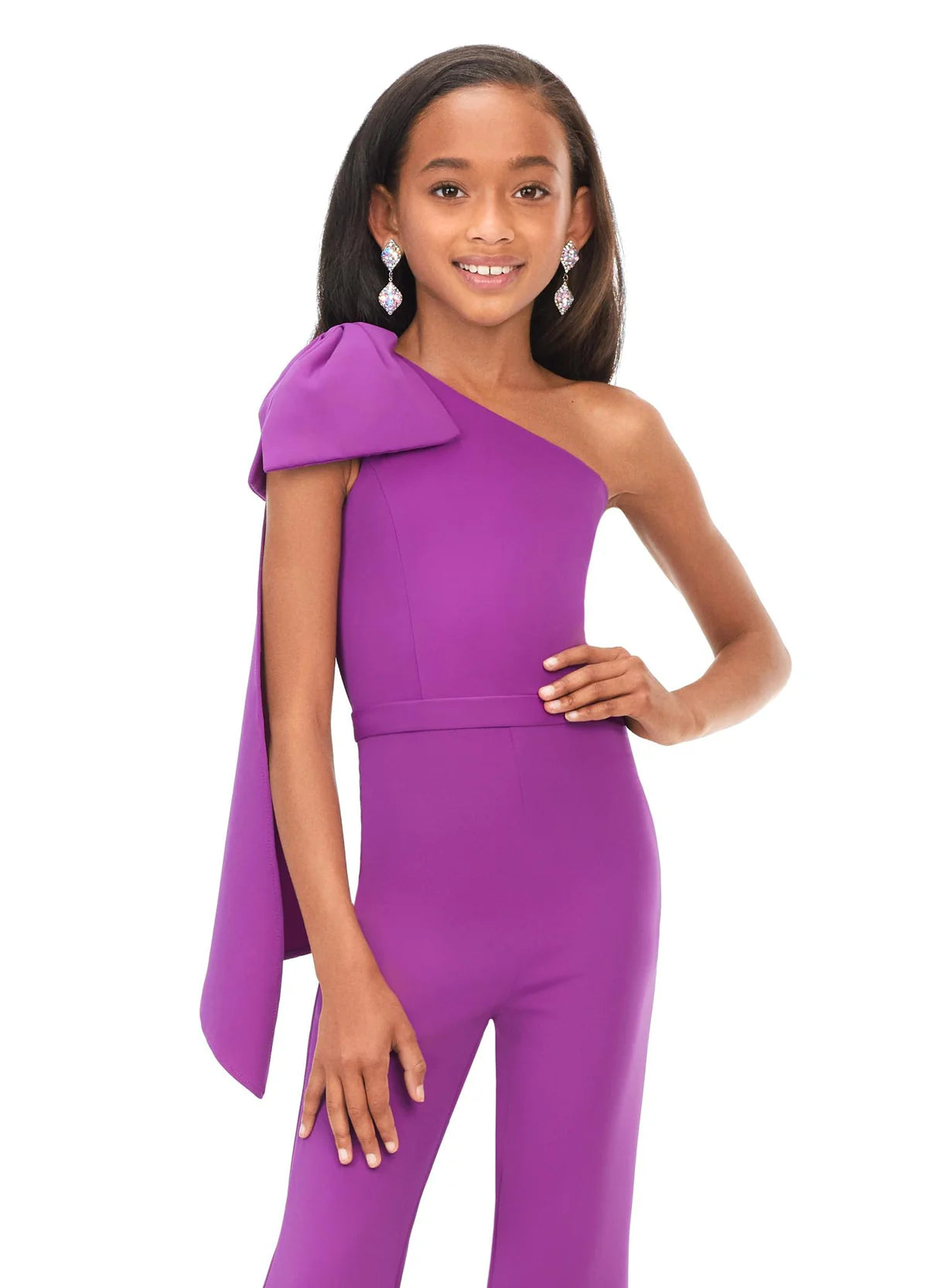ASHLEYlauren Kids Bow Jumpsuit 8155
