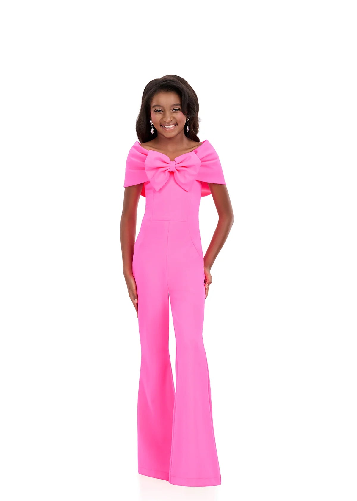 ASHLEYlauren Kids Bow Jumpsuit 8372