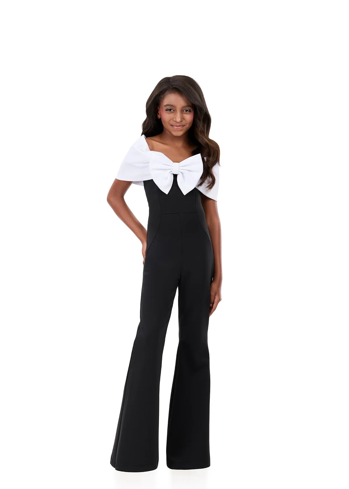 ASHLEYlauren Kids Bow Jumpsuit 8372