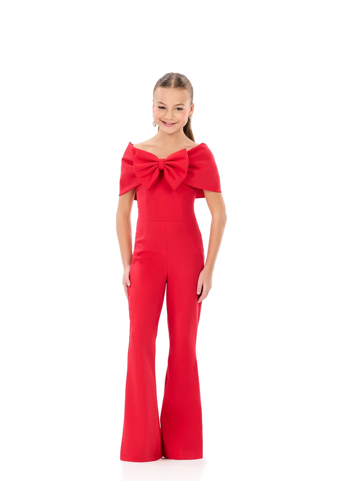 ASHLEYlauren Kids Bow Jumpsuit 8372