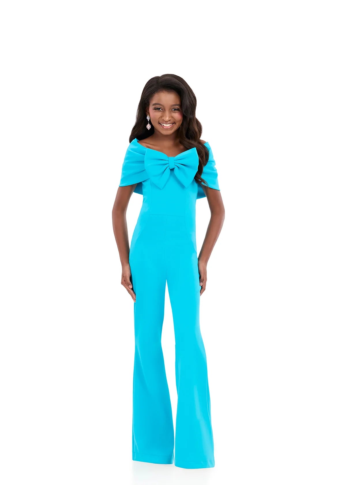ASHLEYlauren Kids Bow Jumpsuit 8372