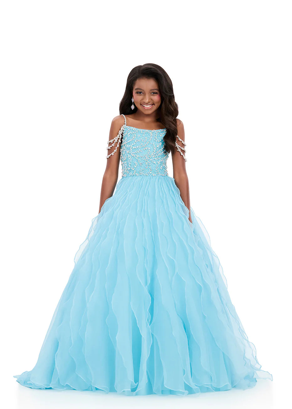 ASHLEYlauren Kids Organza Ball Gown 8382