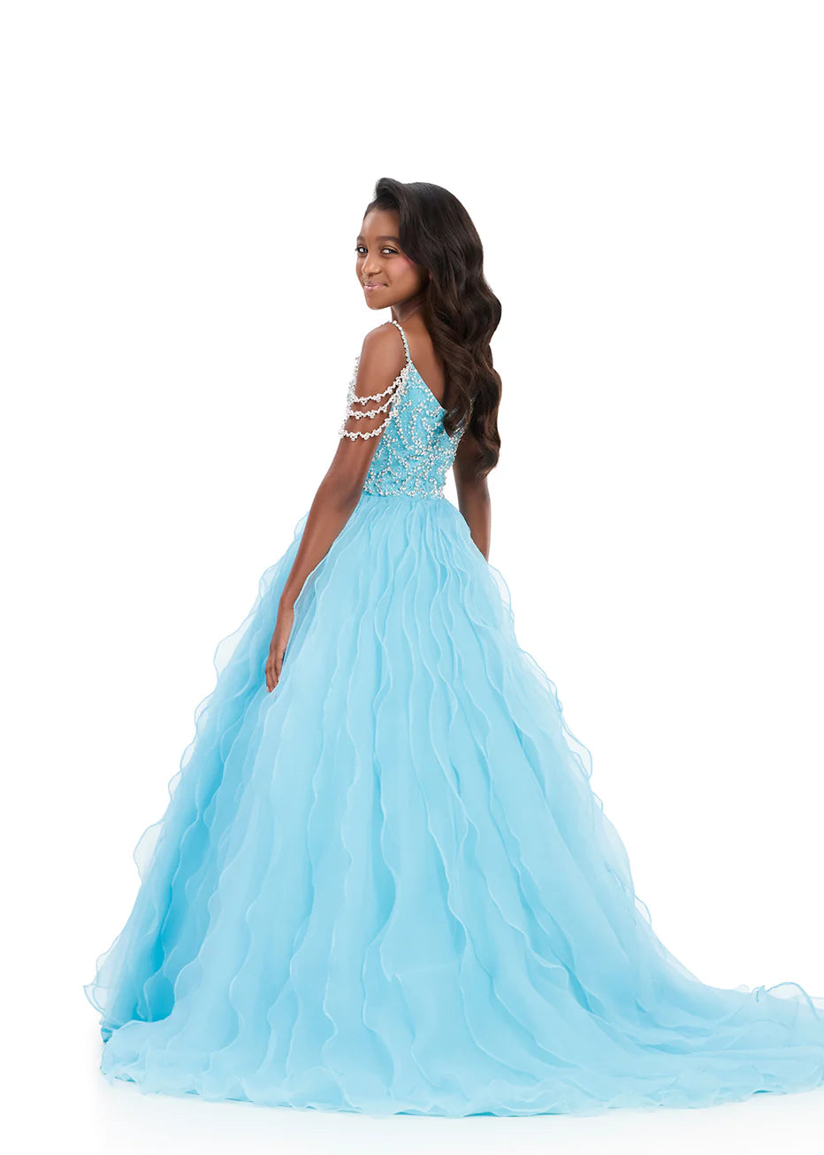 ASHLEYlauren Kids Organza Ball Gown 8382