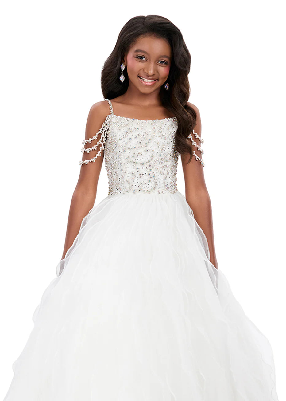 ASHLEYlauren Kids Organza Ball Gown 8382