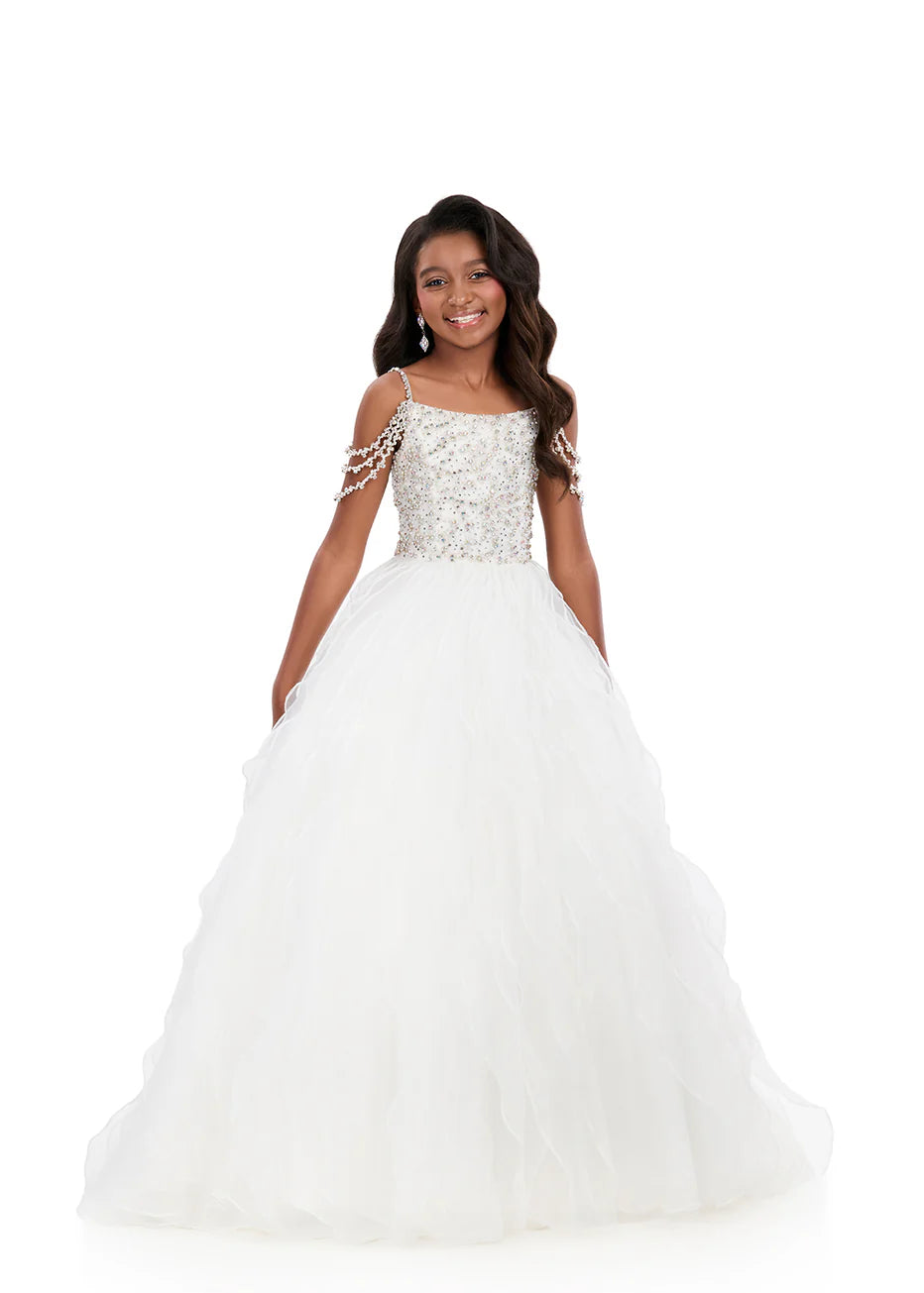 ASHLEYlauren Kids Organza Ball Gown 8382