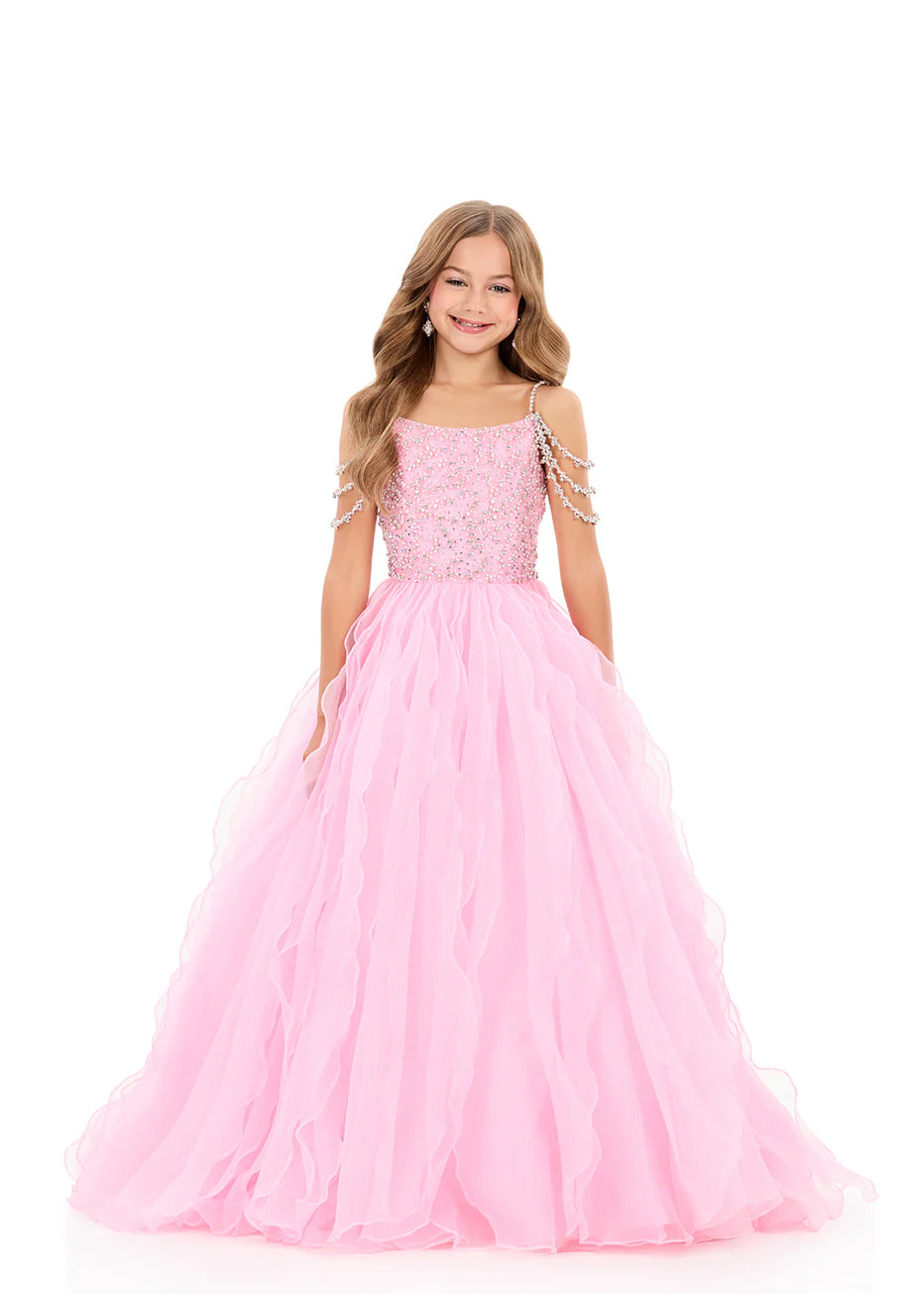 ASHLEYlauren Kids Organza Ball Gown 8382