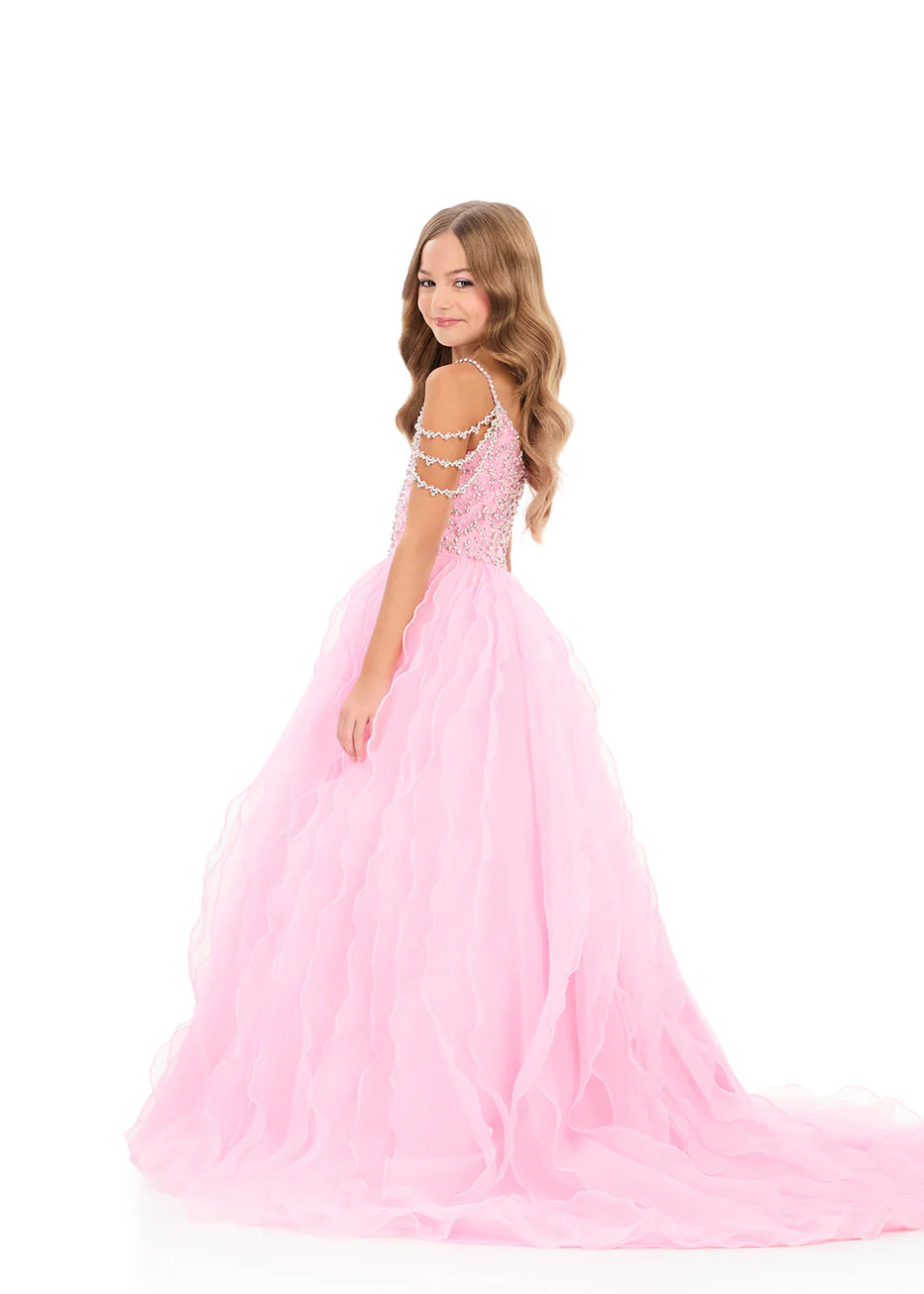 ASHLEYlauren Kids Organza Ball Gown 8382
