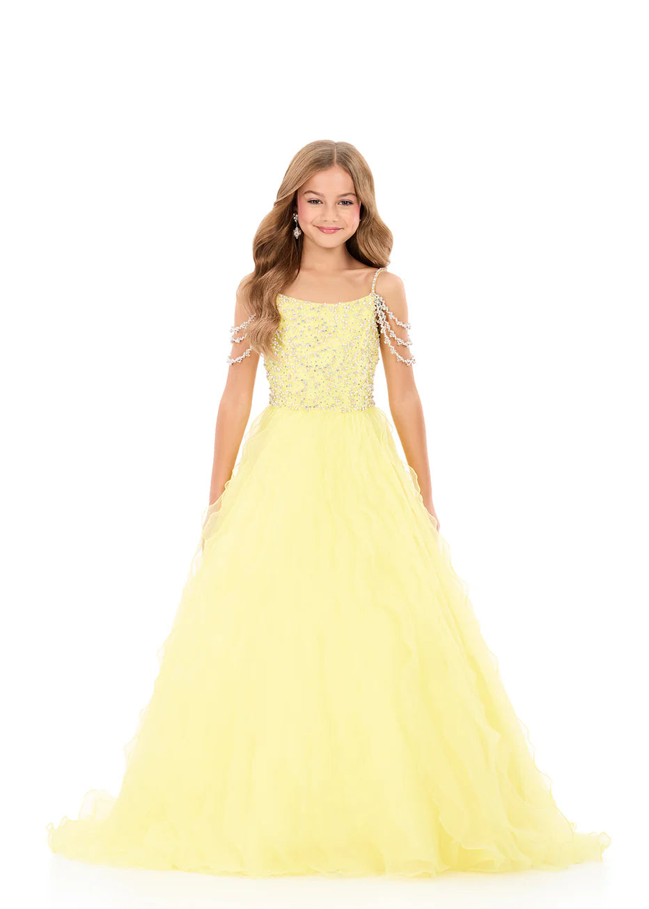 ASHLEYlauren Kids Organza Ball Gown 8382
