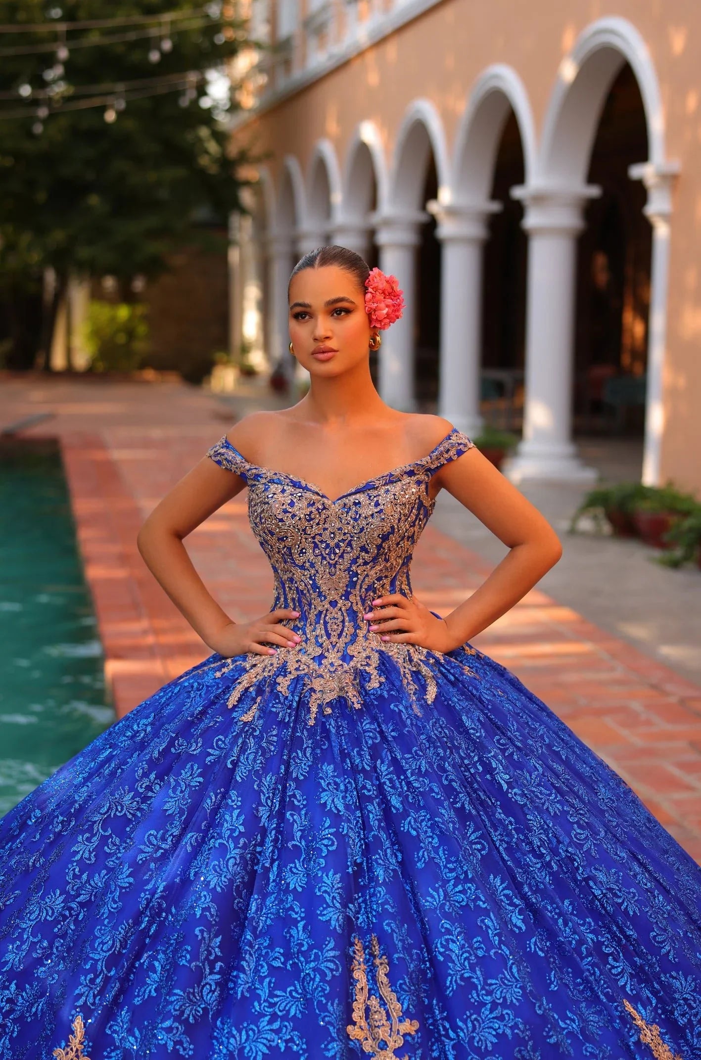 Amarra 54324 - Royal Blue/Gold Flirt Prom & Pageant Amarra 54324 - Royal Blue/Gold Flirt Prom & Pageant