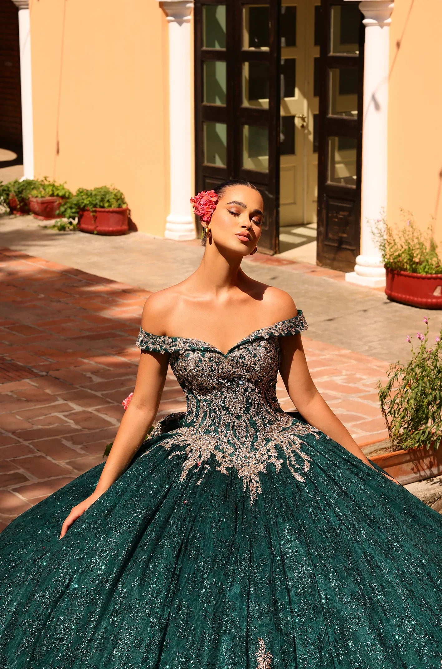 Amarra 54324 - Emerald/Gold Flirt Prom & Pageant Amarra 54324 - Emerald/Gold Flirt Prom & Pageant