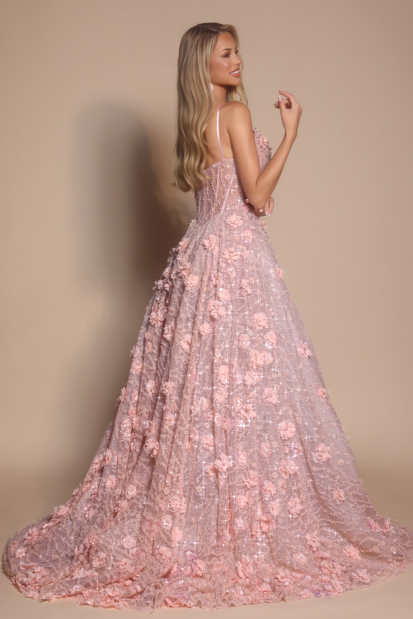 Portia and Scarlett 3D Floral Ball Gown Dress PS26027