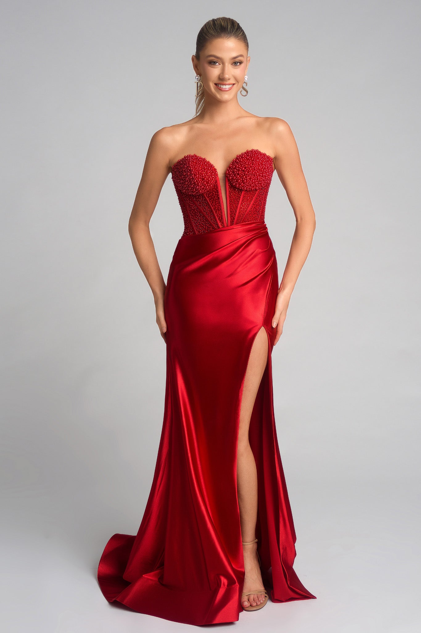 Portia and Scarlett Strapless Corset Prom Dress PS26039