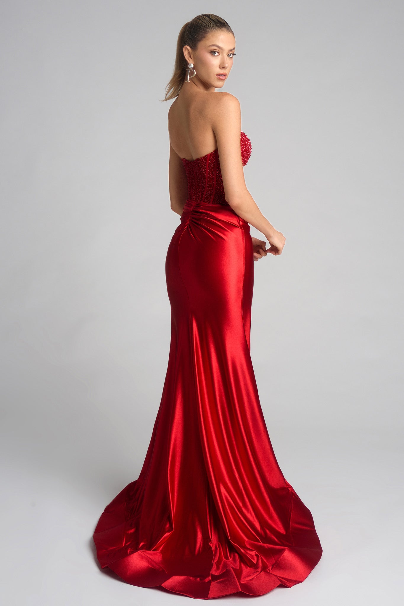 Portia and Scarlett Strapless Corset Prom Dress PS26039