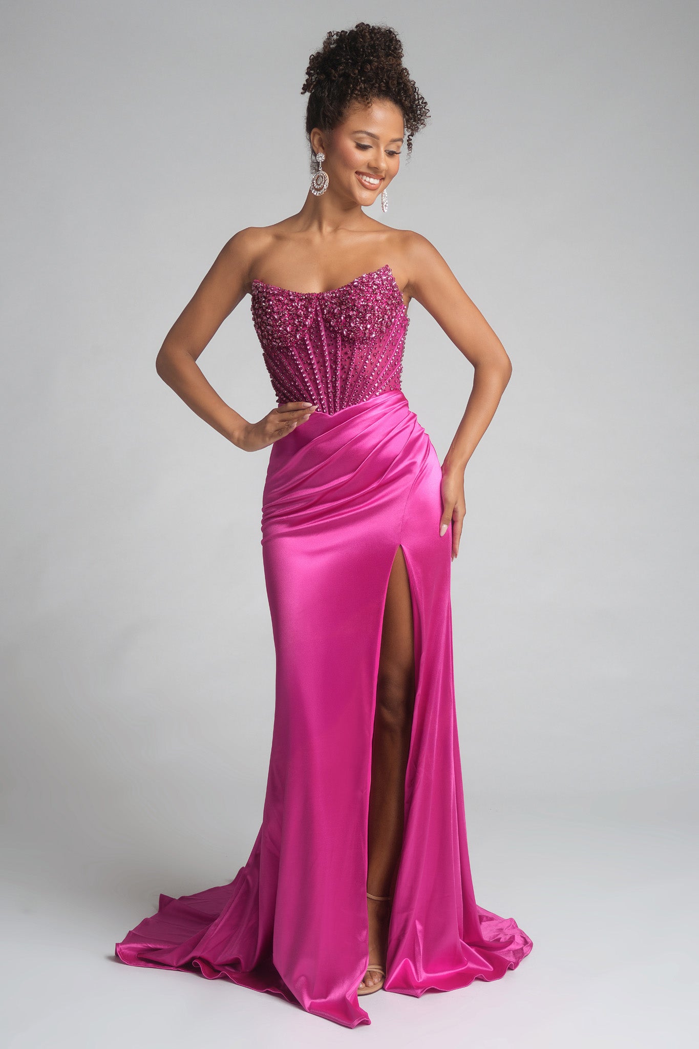 Portia and Scarlett Strapless Corset Prom Dress PS26041