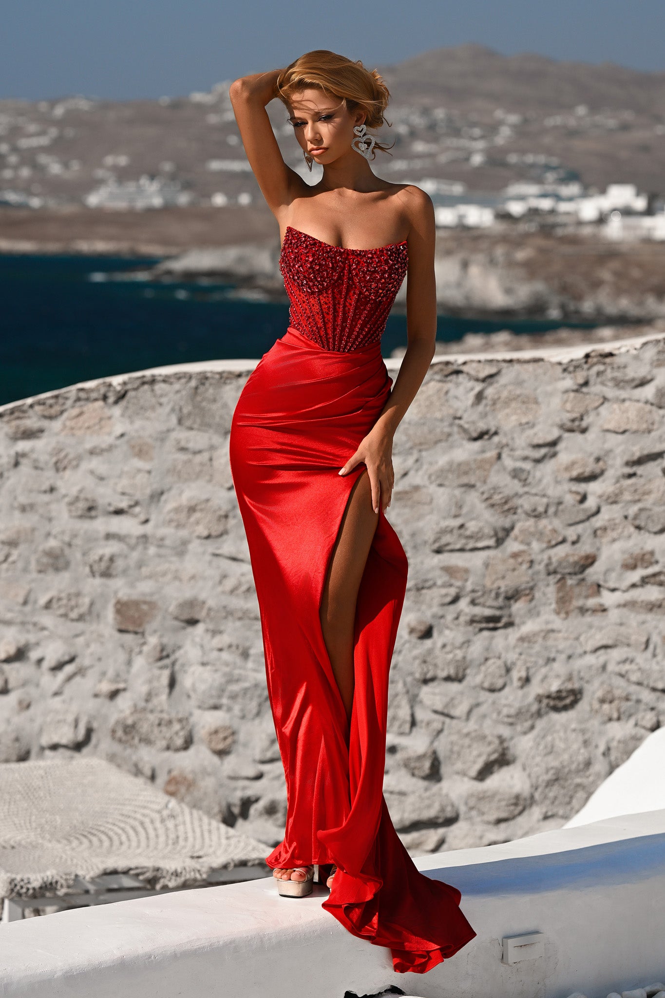 Portia and Scarlett Strapless Corset Prom Dress PS26041