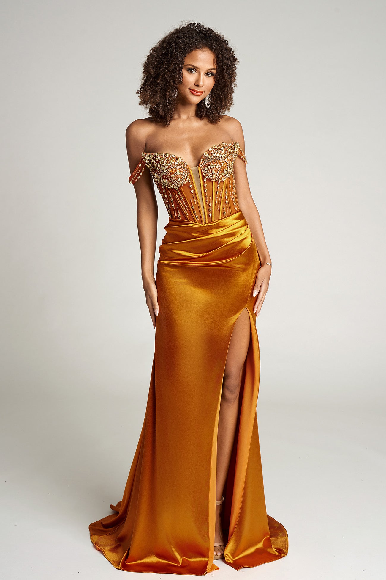 Portia and Scarlett Beaded Corset Prom Dress PS26046