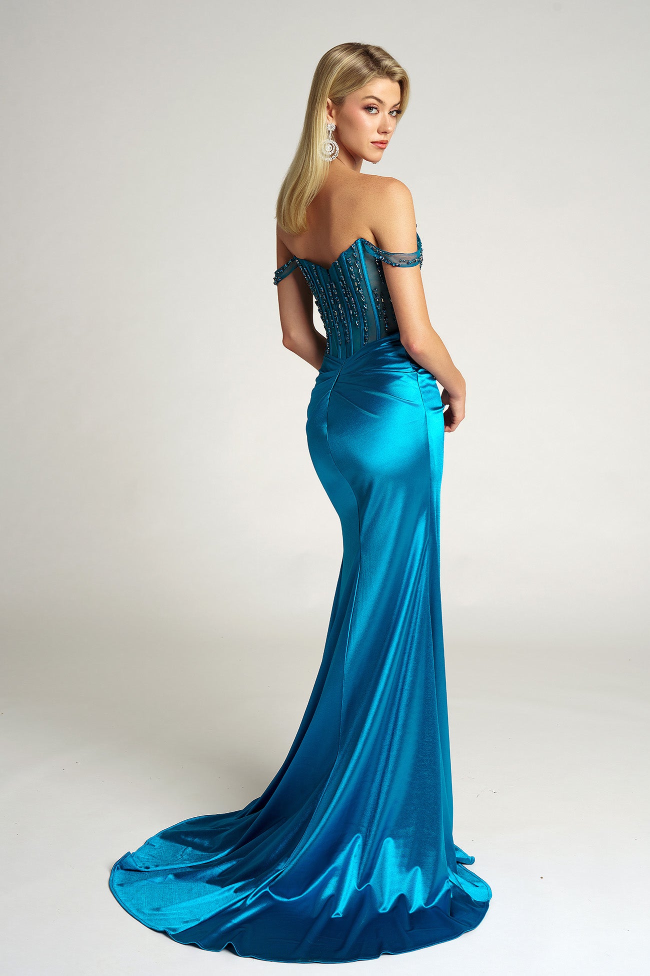 Portia and Scarlett Beaded Corset Prom Dress PS26046