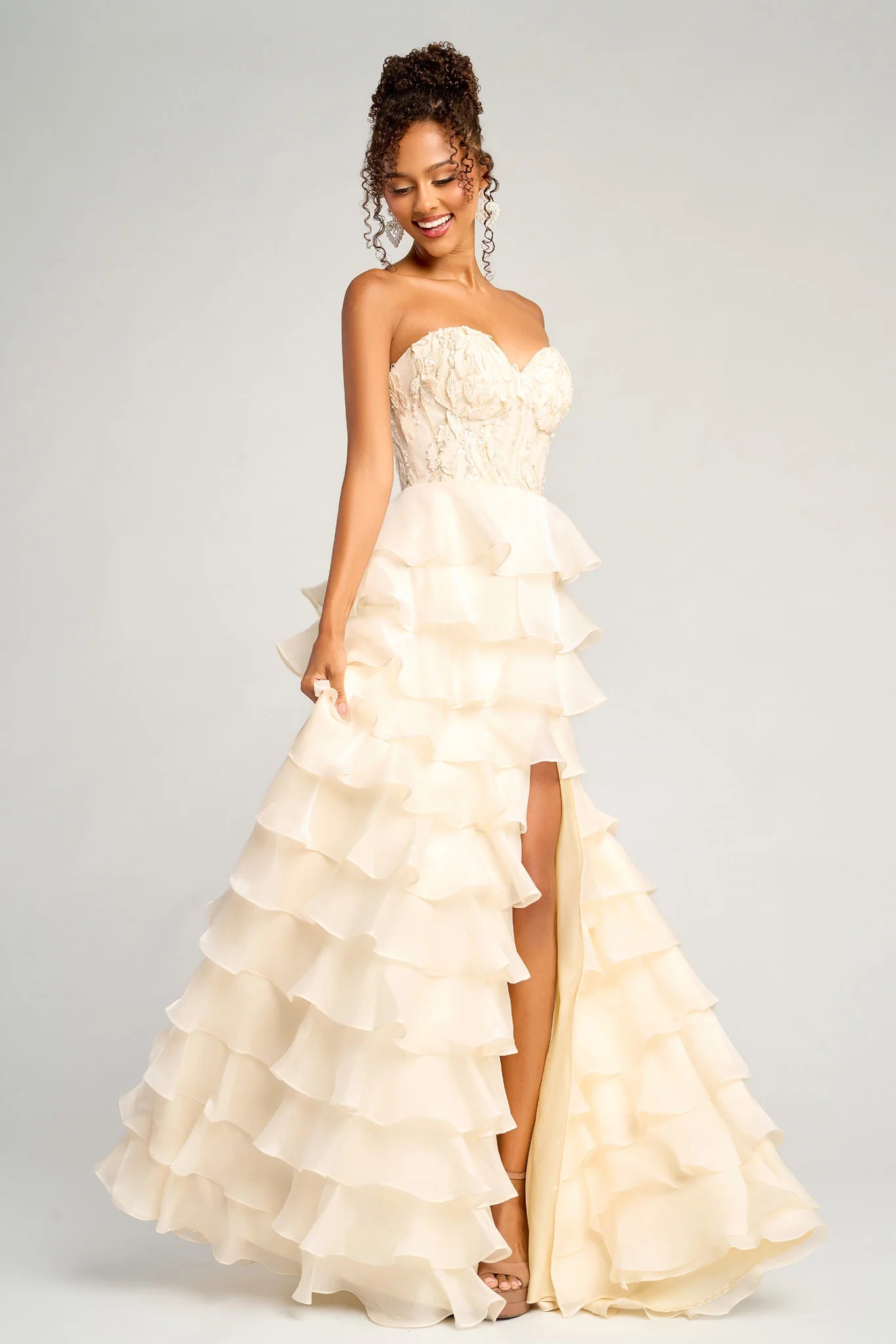 Portia and Scarlett Strapless Chiffon Prom Dress PS26048