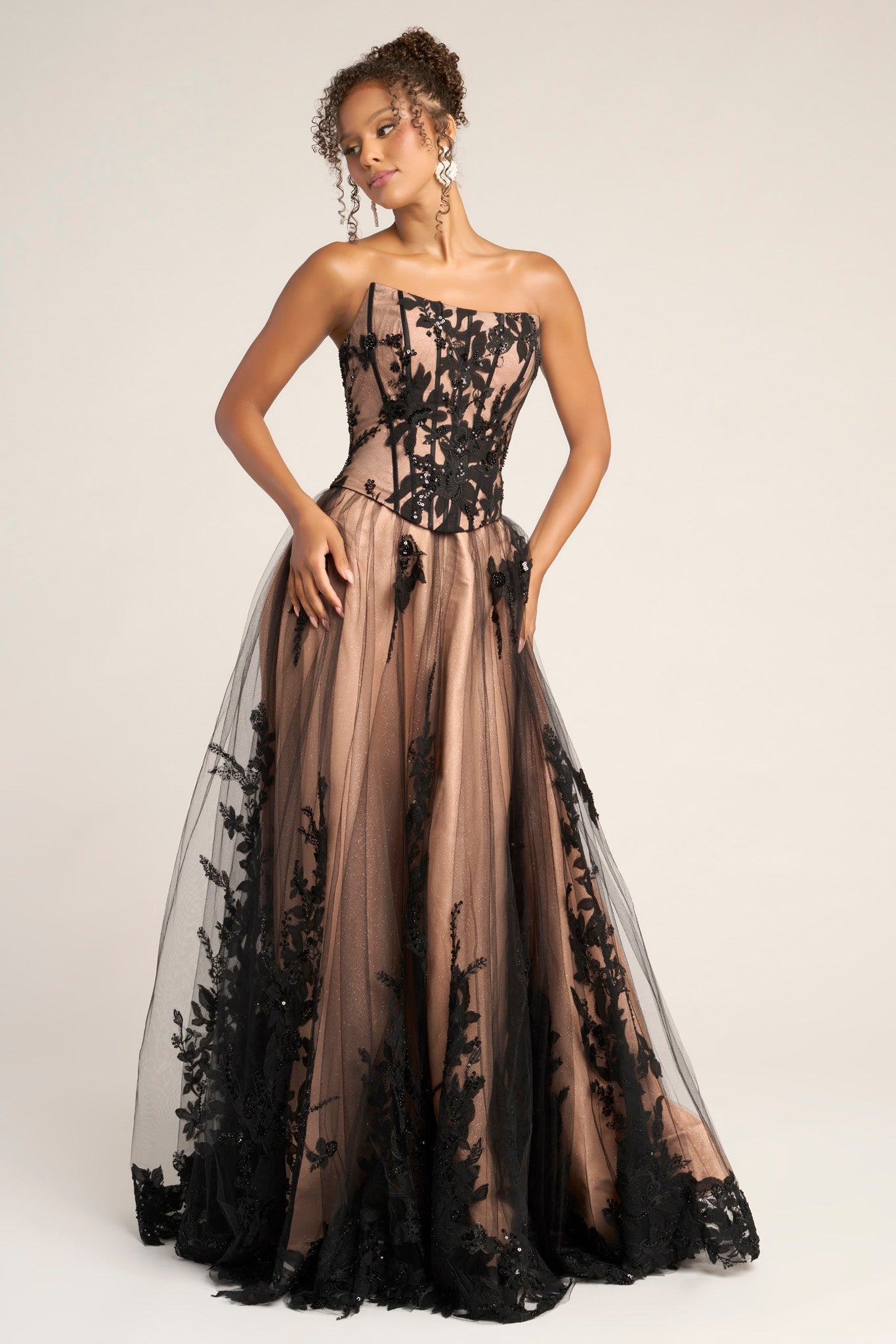 Portia and Scarlett Two Piece A-line Lace Prom Dress PS26061